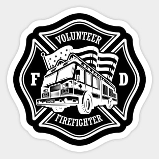 Firefighter Volunteer Father Gift Sticker